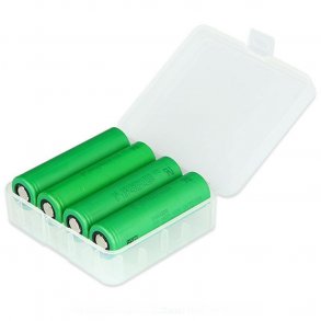 Batteri box klar plast 4stk 18650 el 2stk 20700