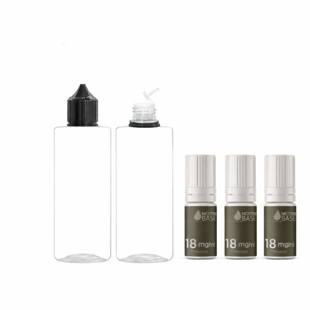 250ml med valgfri nikotin styrke 70/30