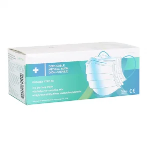 Mundbind m/hovedelastik 3-lags pk/50 stk